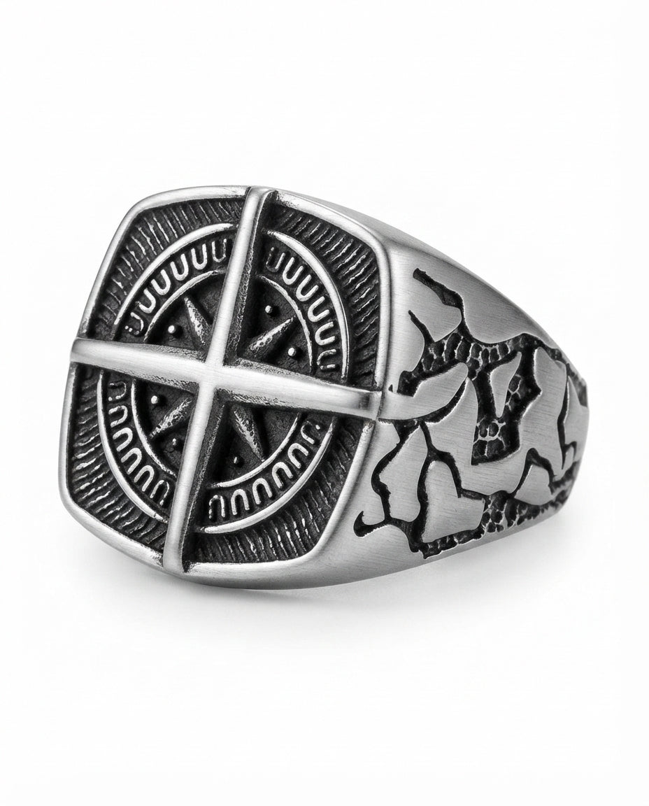 Compass Signet Ring
