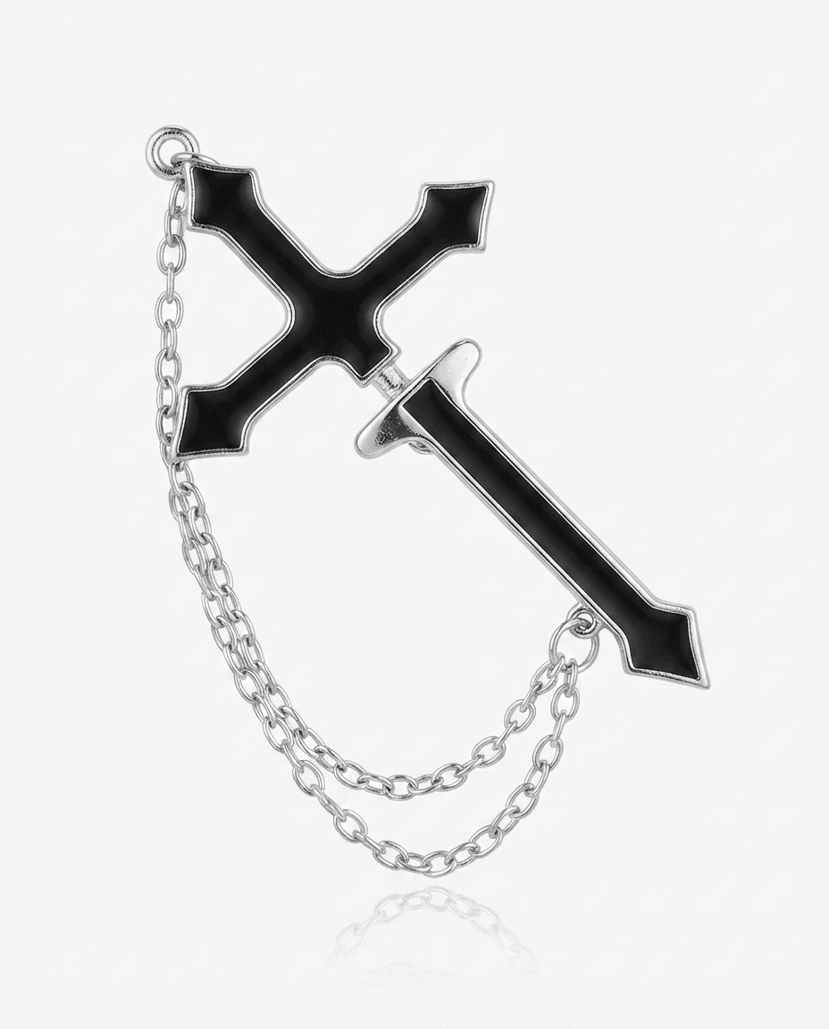 Broken Cross Ear Cuff