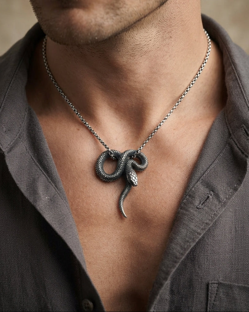Coiled Serpent Pendant